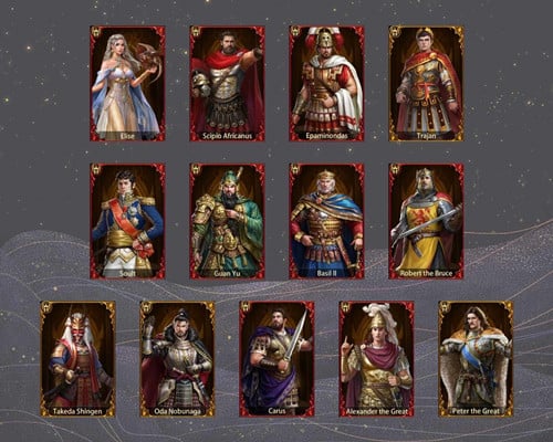 Evony Ground Generals frequently used by players